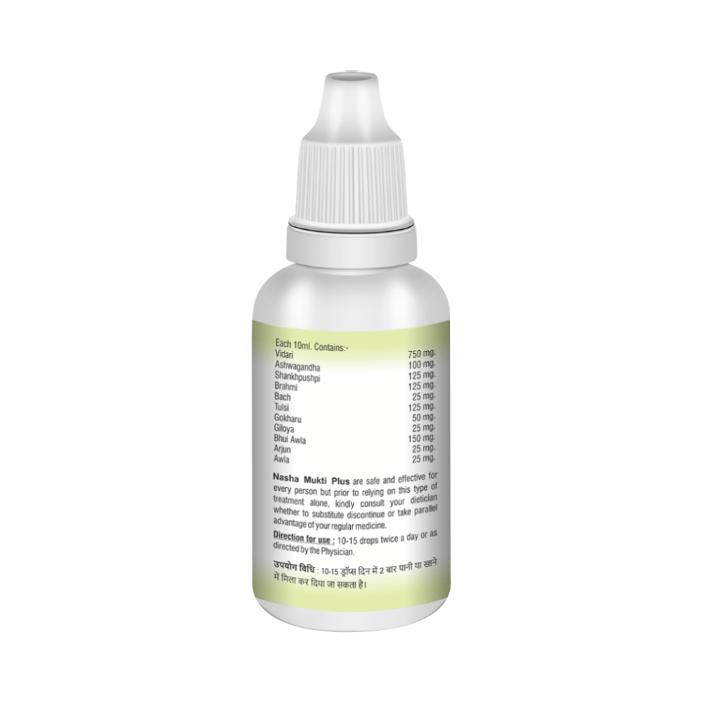 Divya Shri Nasha Mukti Plus Drop Balanced Combination of Natural Herbs (30ml Each) - Image 2