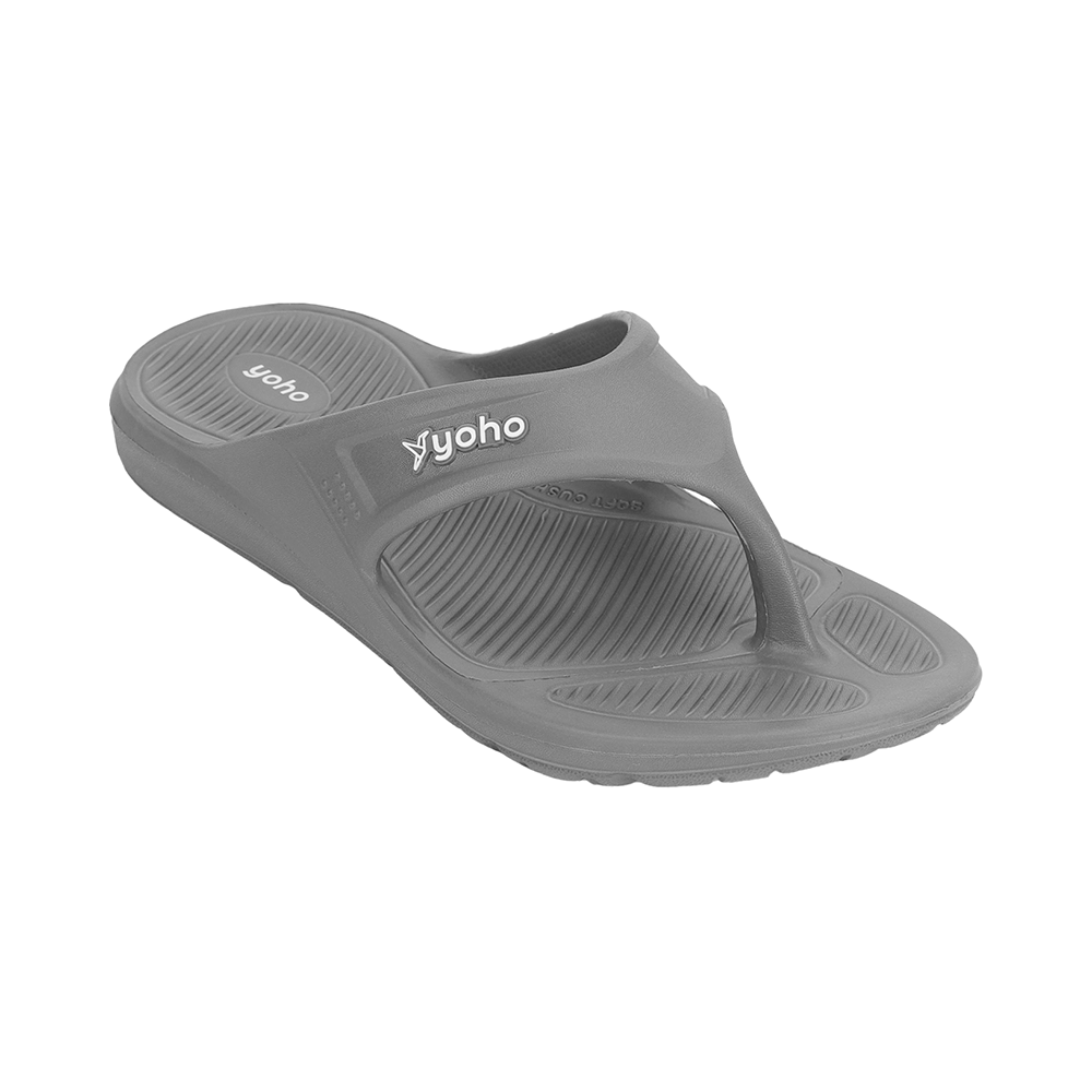 Yoho Lifestyle Acupressure Flip Flops for Men Monsoon Grey 7 - Image 3