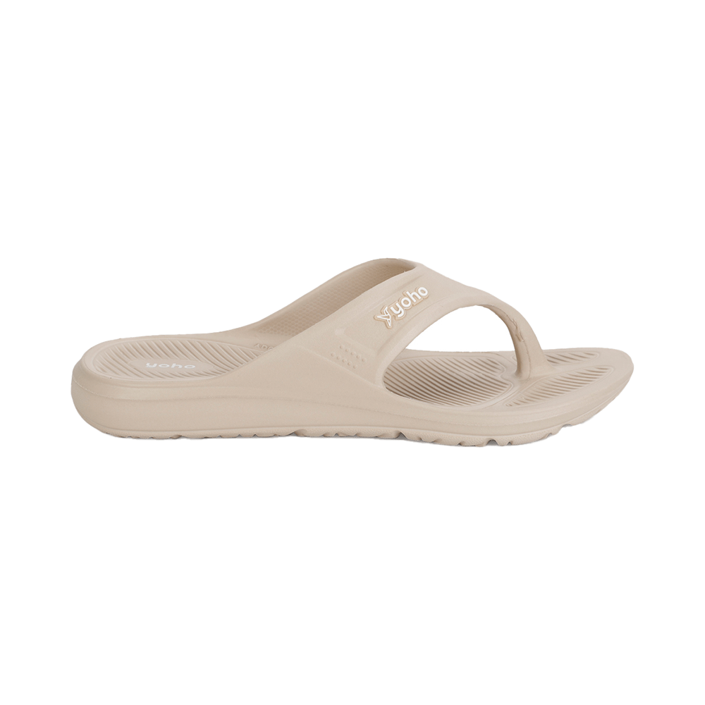 Yoho Lifestyle Acupressure Flip Flops for Men Beige 6 - Image 4
