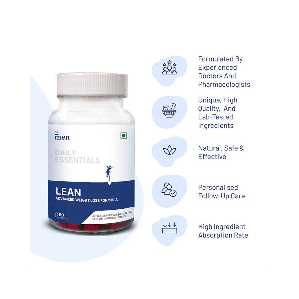 ForMen Lean+ Capsule with Garcinia, ACV, Green Tea Capsule - Image 4