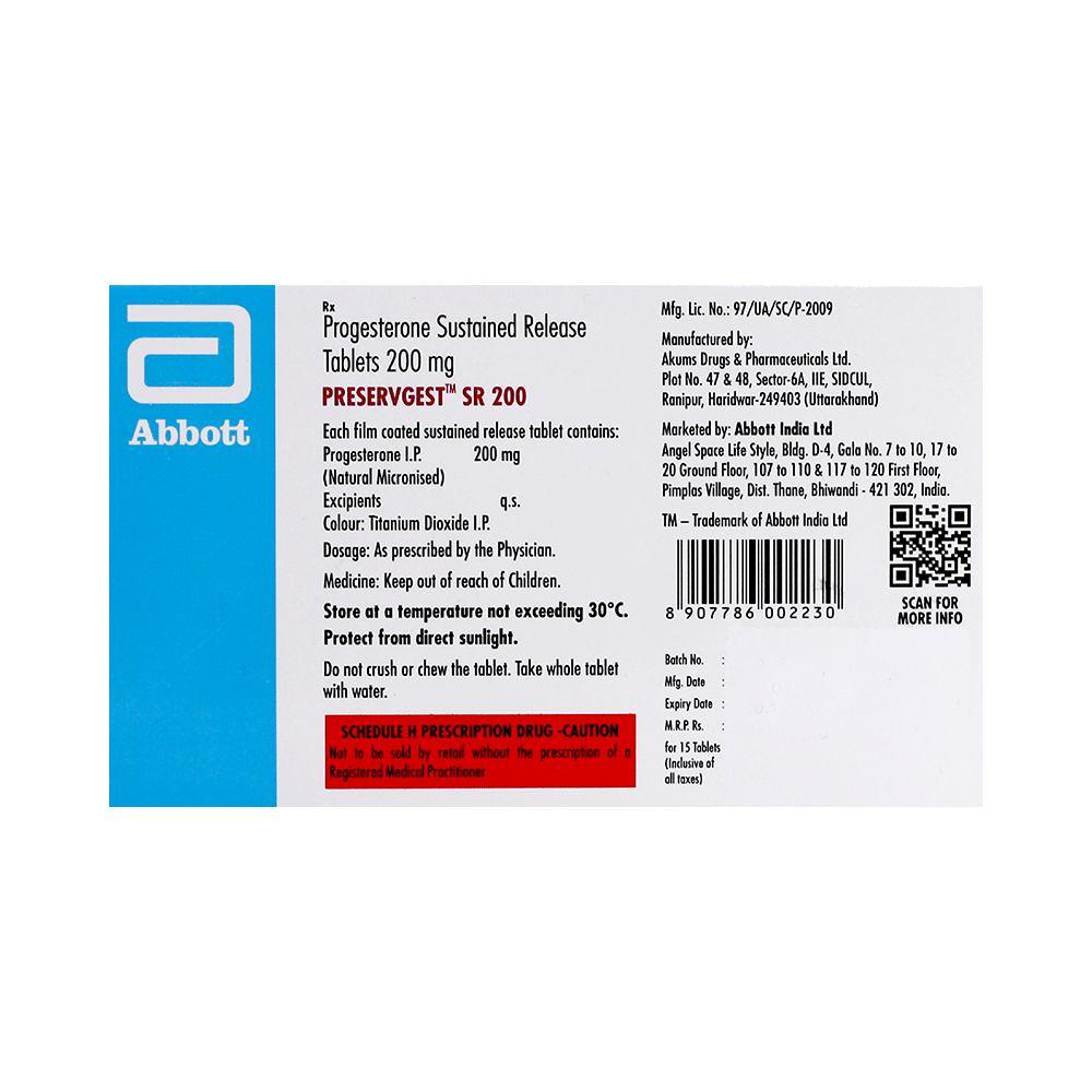 Preservgest SR 200 Tablet - Image 2
