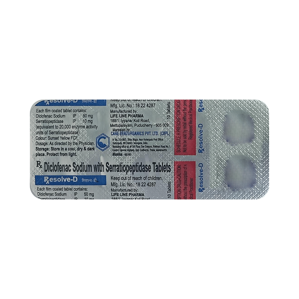 Resolve D 50mg/10mg Tablet