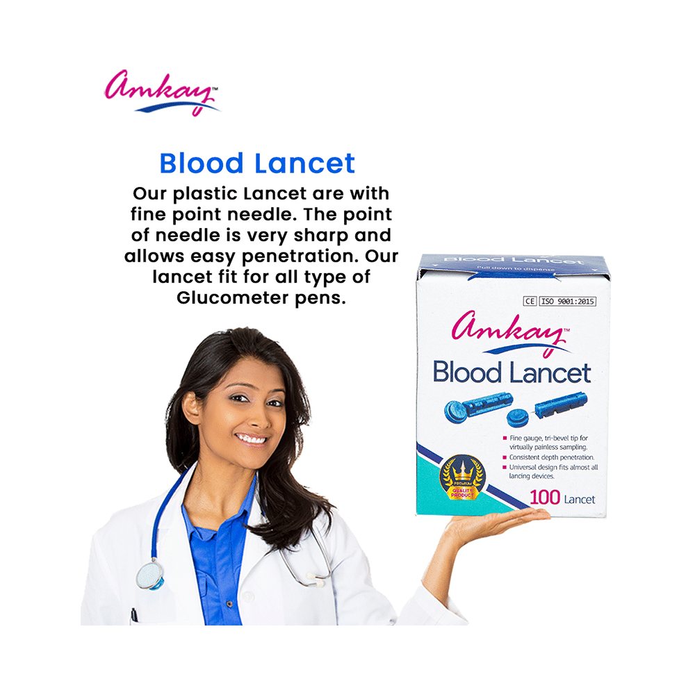 Amkay Round Blood Lancet | | Facilitates Easy Penetration | Ideal for Blood Sugar Testing | - Image 3
