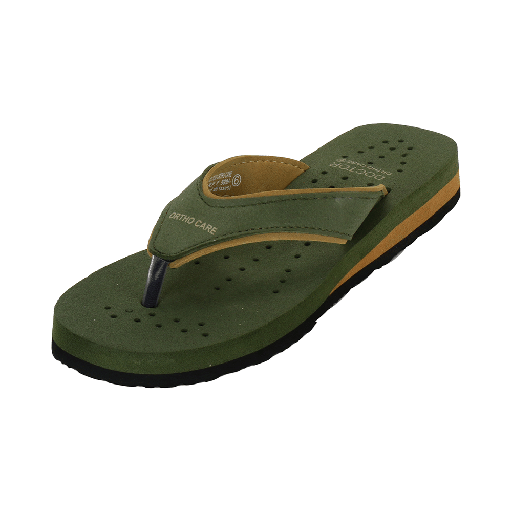 Doctor Extra Soft Orthopaedic Diabetic Pregnancy Comfort Flat Flipflops Slippers For Women 4UK Olive - Image 9