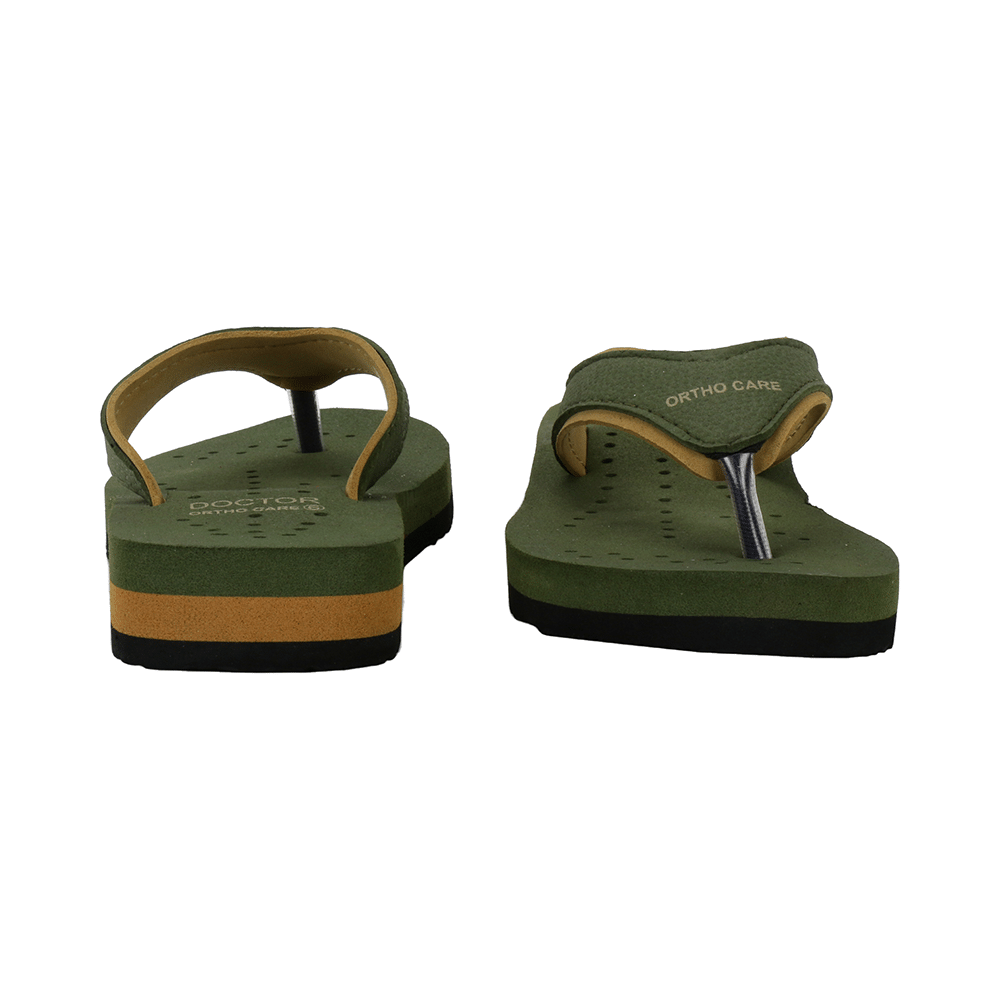 Doctor Extra Soft Orthopaedic Diabetic Pregnancy Comfort Flat Flipflops Slippers For Women 4UK Olive - Image 5