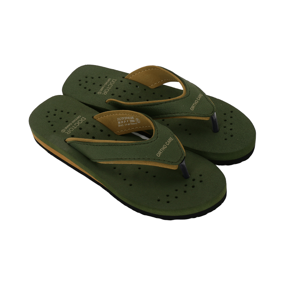 Doctor Extra Soft Orthopaedic Diabetic Pregnancy Comfort Flat Flipflops Slippers For Women 4UK Olive - Image 6