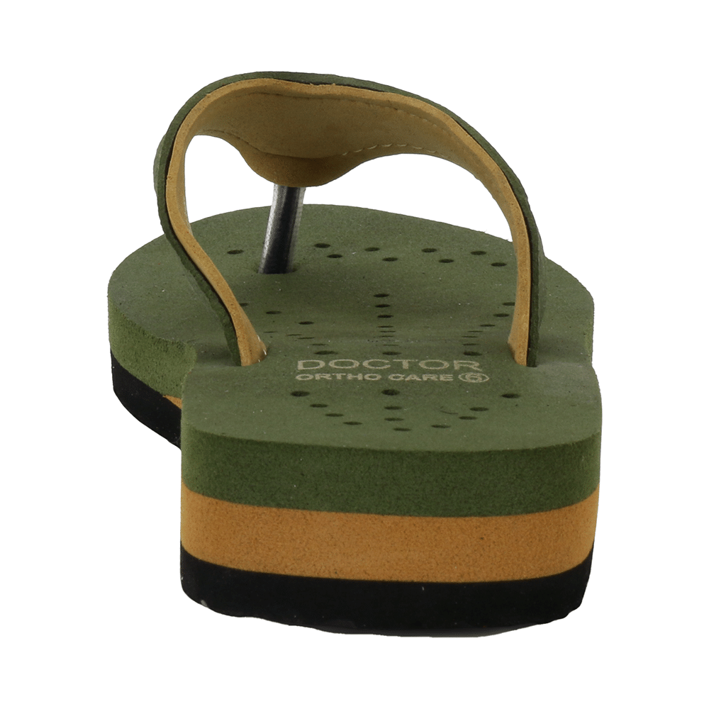 Doctor Extra Soft Orthopaedic Diabetic Pregnancy Comfort Flat Flipflops Slippers For Women 4UK Olive - Image 7