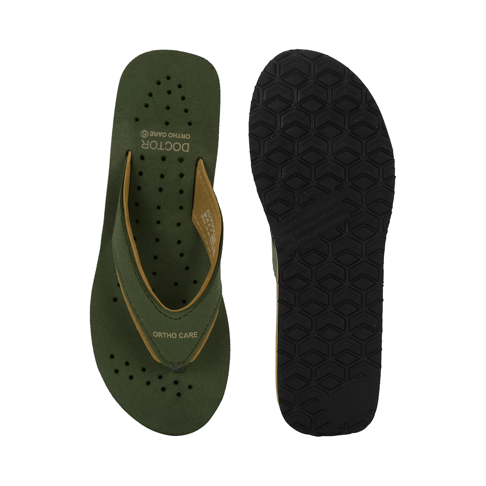 Doctor Extra Soft Orthopaedic Diabetic Pregnancy Comfort Flat Flipflops Slippers For Women 4UK Olive - Image 8