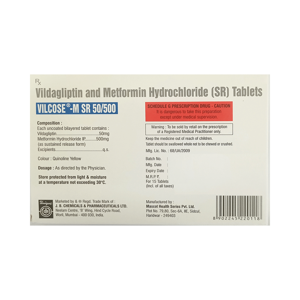 Vilcose-M SR 50/500 Tablet - Image 2