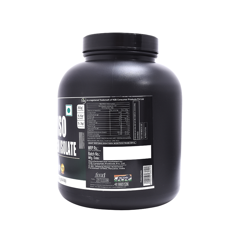 N2B ISO Whey Protein Isolate Powder | Chocolate Flavour | Nutrition Enhancer Powder Chocolate - Image 3