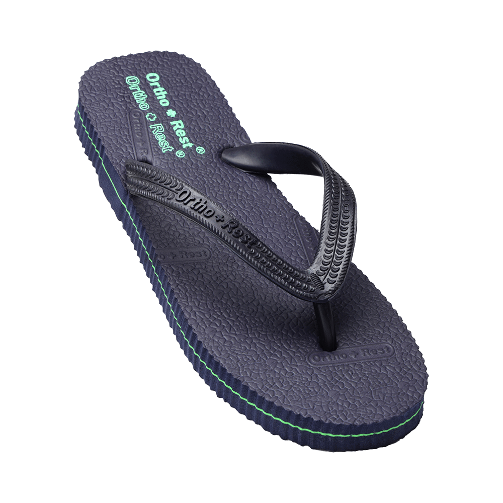 Ortho + Rest Unisex Hawaii Chappal Orthopedic Comfort, Bathroom Rubber Flip-Flops Navyblue 8