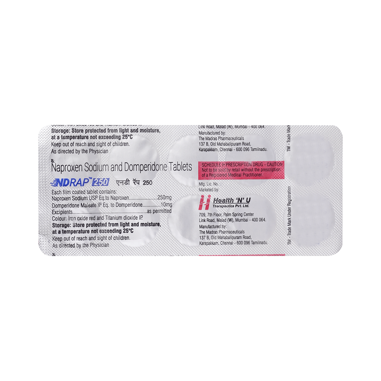 Ndrap 250mg/10mg Tablet - Image 3