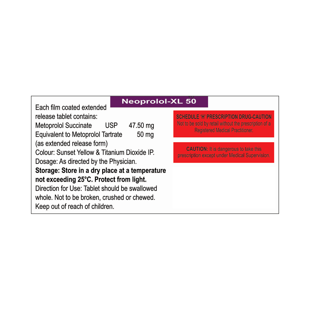 Neoprolol-Xl 50 Tablet - Image 2