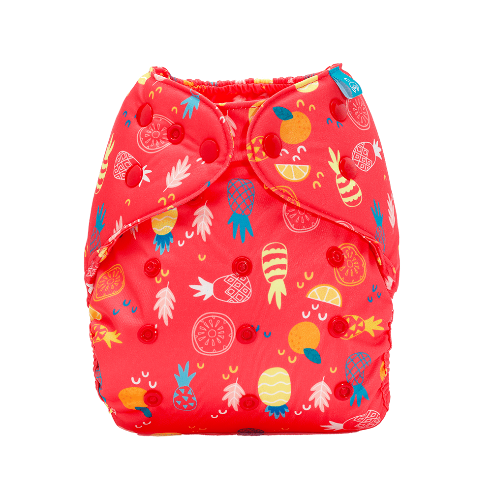 Bumberry Adjustable Reusable Cloth Diaper Cover With 1 Wet Free Insert Pineapple - Image 1