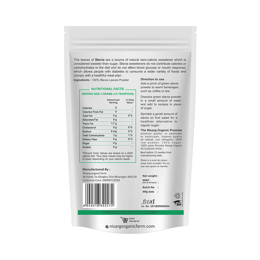 Nisarg Organic Farm Stevia Leaf Powder - Image 2