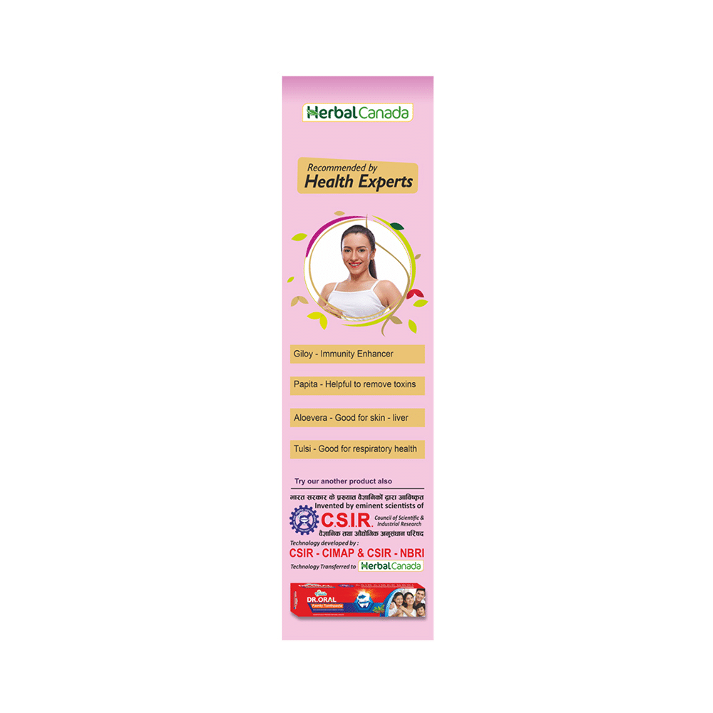 Herbal Canada Giloy Papita Swaras with Aloevera-Tulsi Juice Sugar Free - Image 3