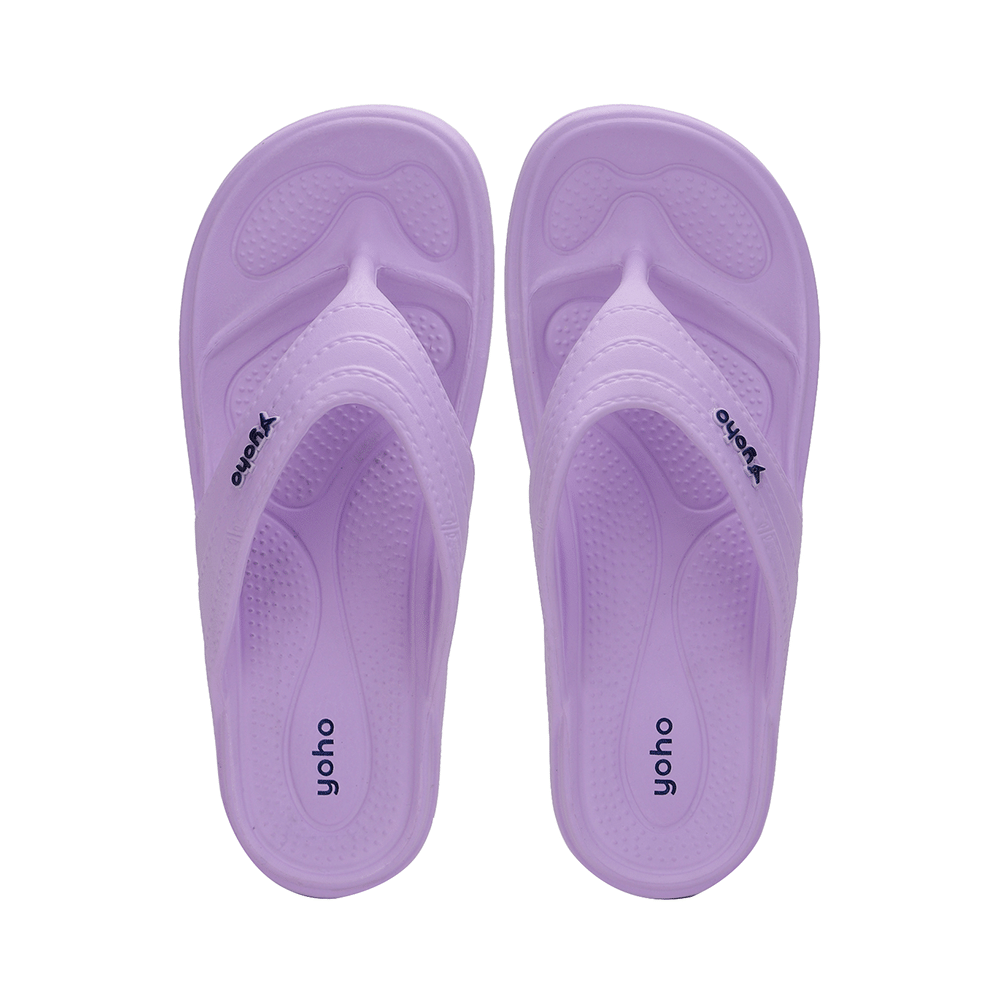 Yoho Lifestyle Acupressure Flip Flops for Women Pastel Lavender 6 - Image 1