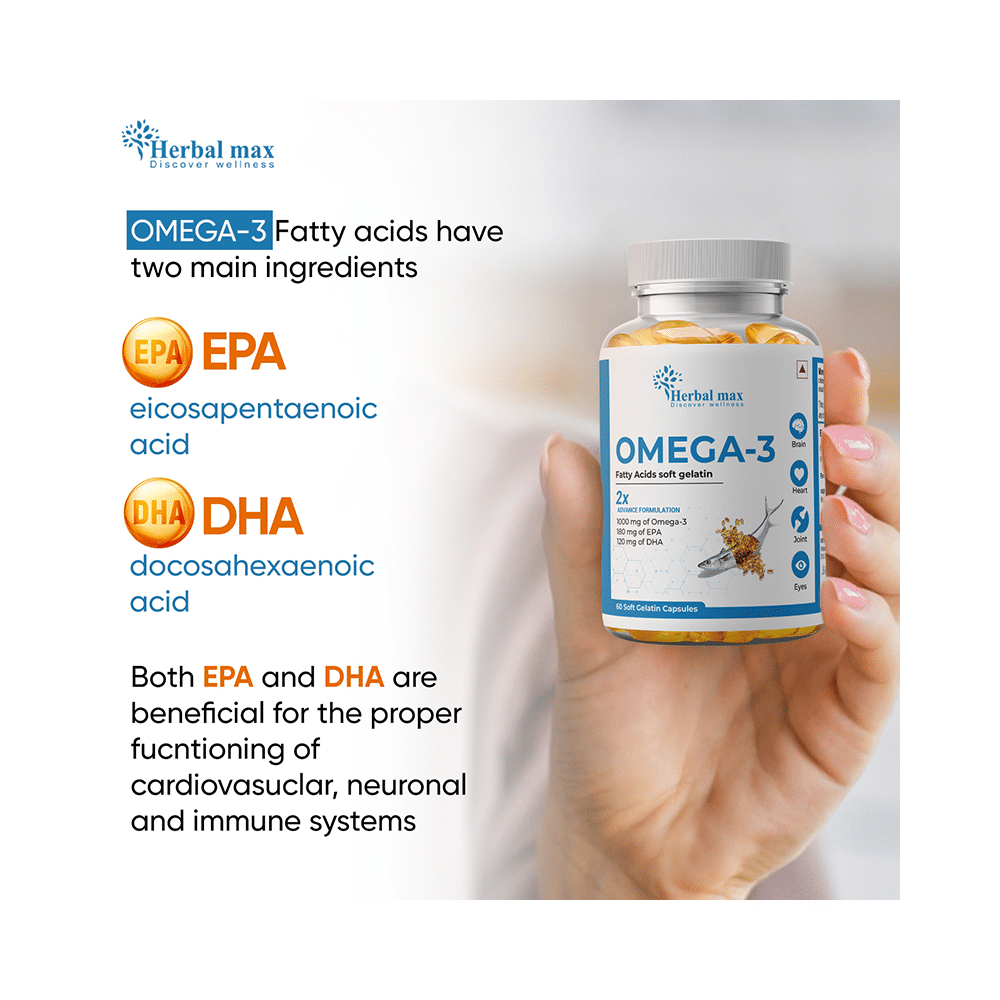 Herbal Max Omega-3 Soft Gelatin Capsule - Image 4