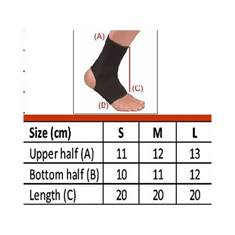Sira Copper Compression Ankle Sleeve Support Large
