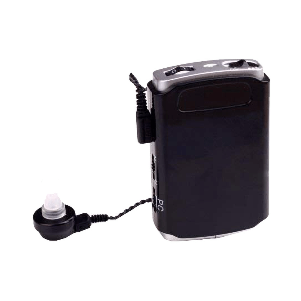 Auditech Rechargeable Pocket Model Hearing Aid for Both Ears with Charger Black - Image 1