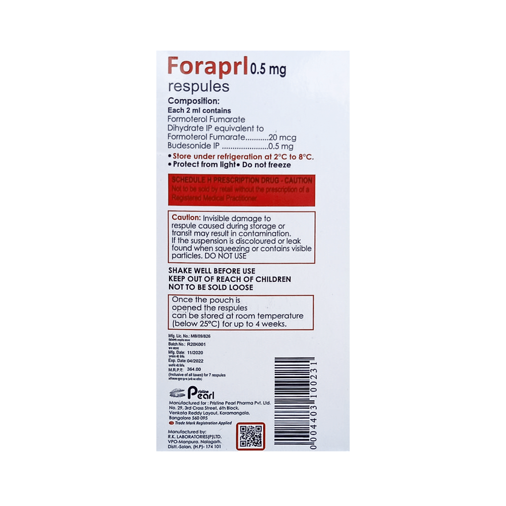 Foraprl 0.5mg Respules (2ml Each) - Image 2