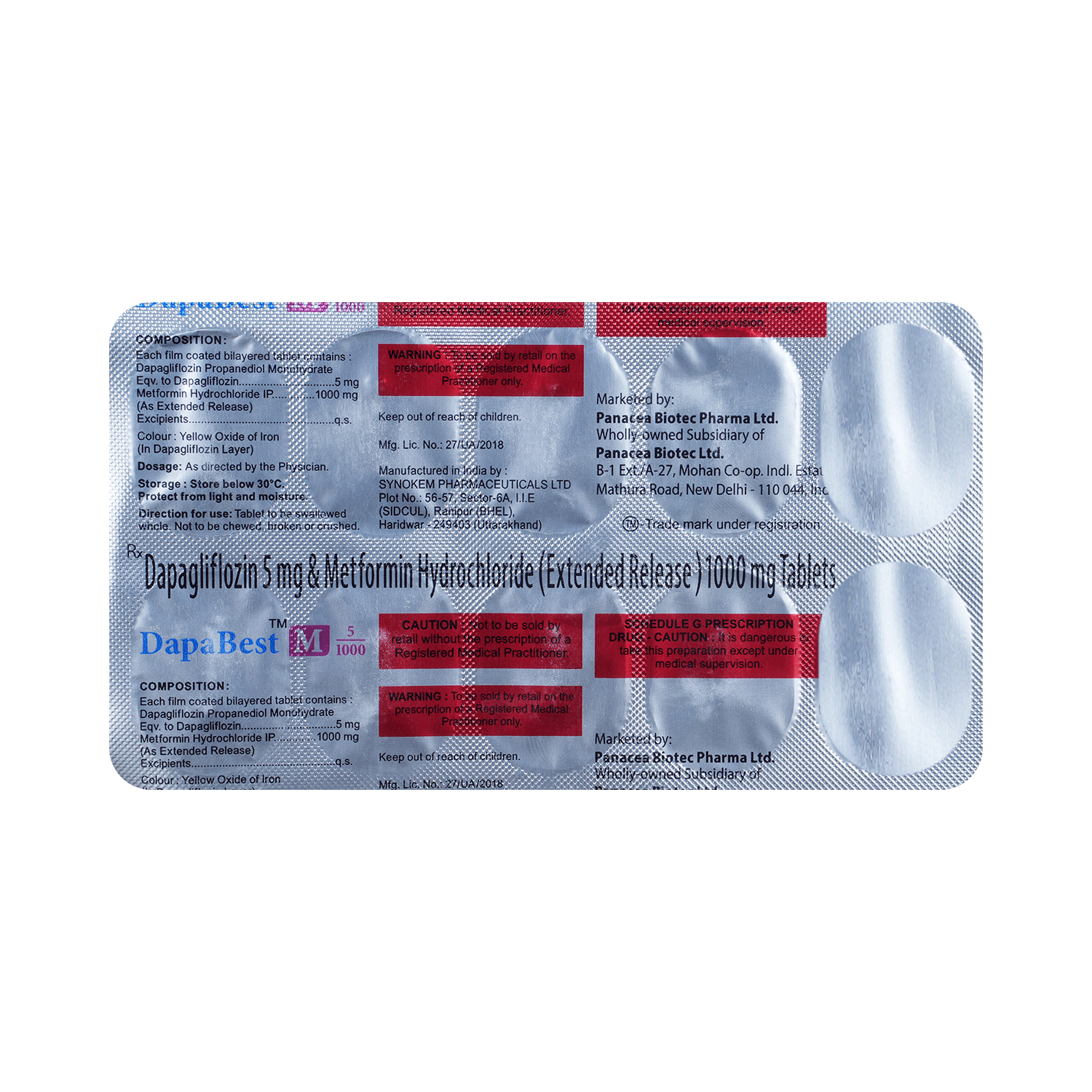 Dapabest M 5mg/1000mg Tablet ER - Image 3
