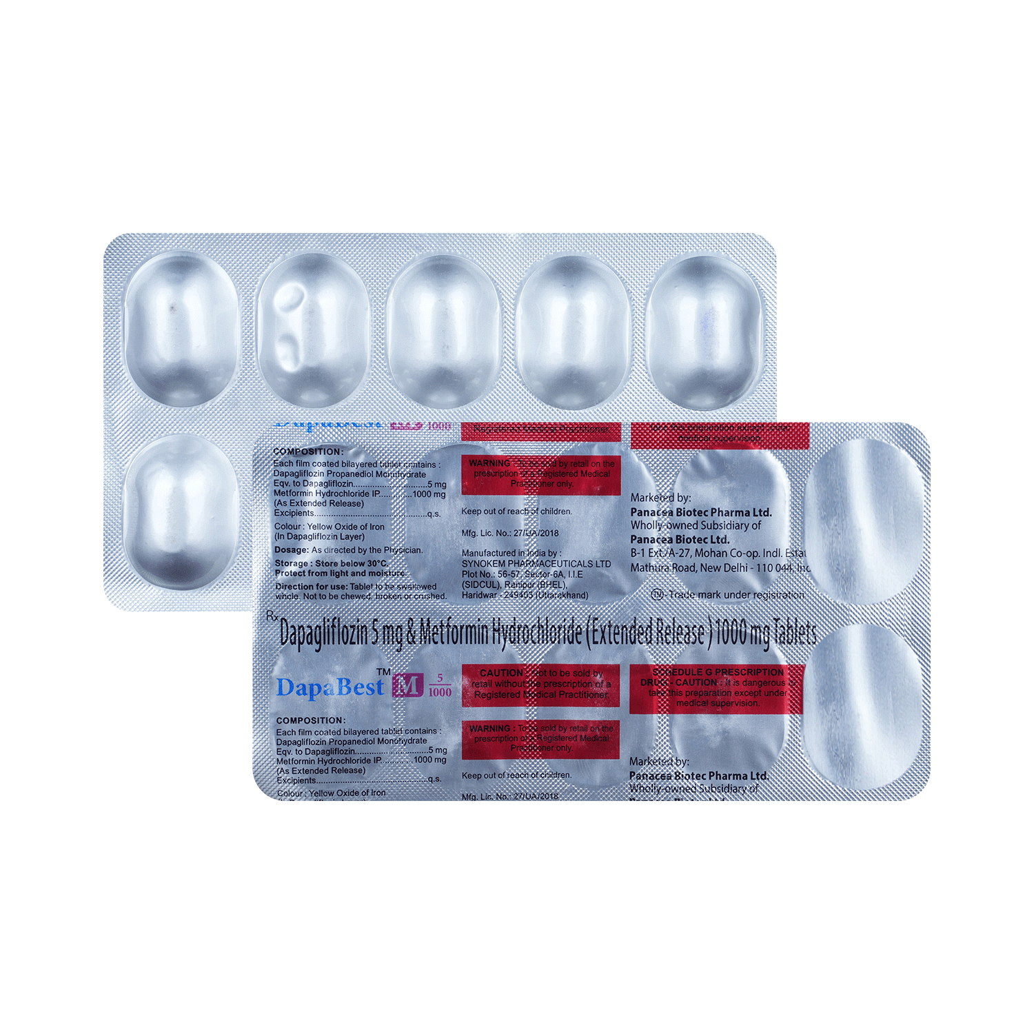 Dapabest M 5mg/1000mg Tablet ER - Image 1