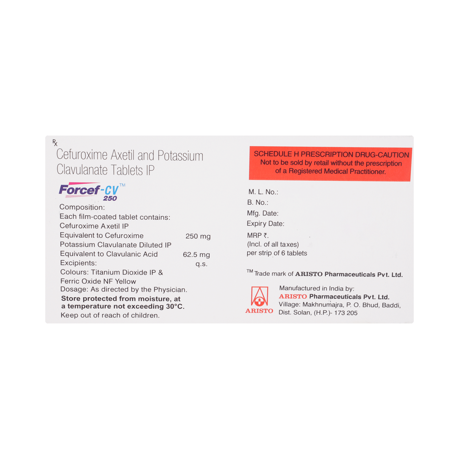 Forcef-CV 250 Tablet - Image 3