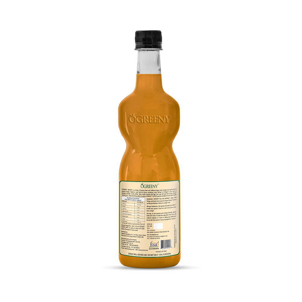 Ogreeny Apple Cider Vinegar with the Mother Ginger, Turmeric & Honey - Image 2