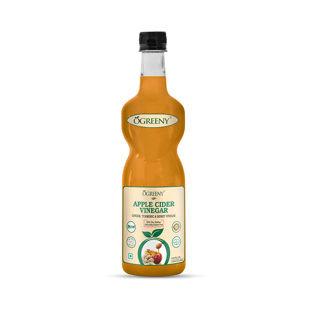 Ogreeny Apple Cider Vinegar with the Mother Ginger, Turmeric & Honey - Image 1