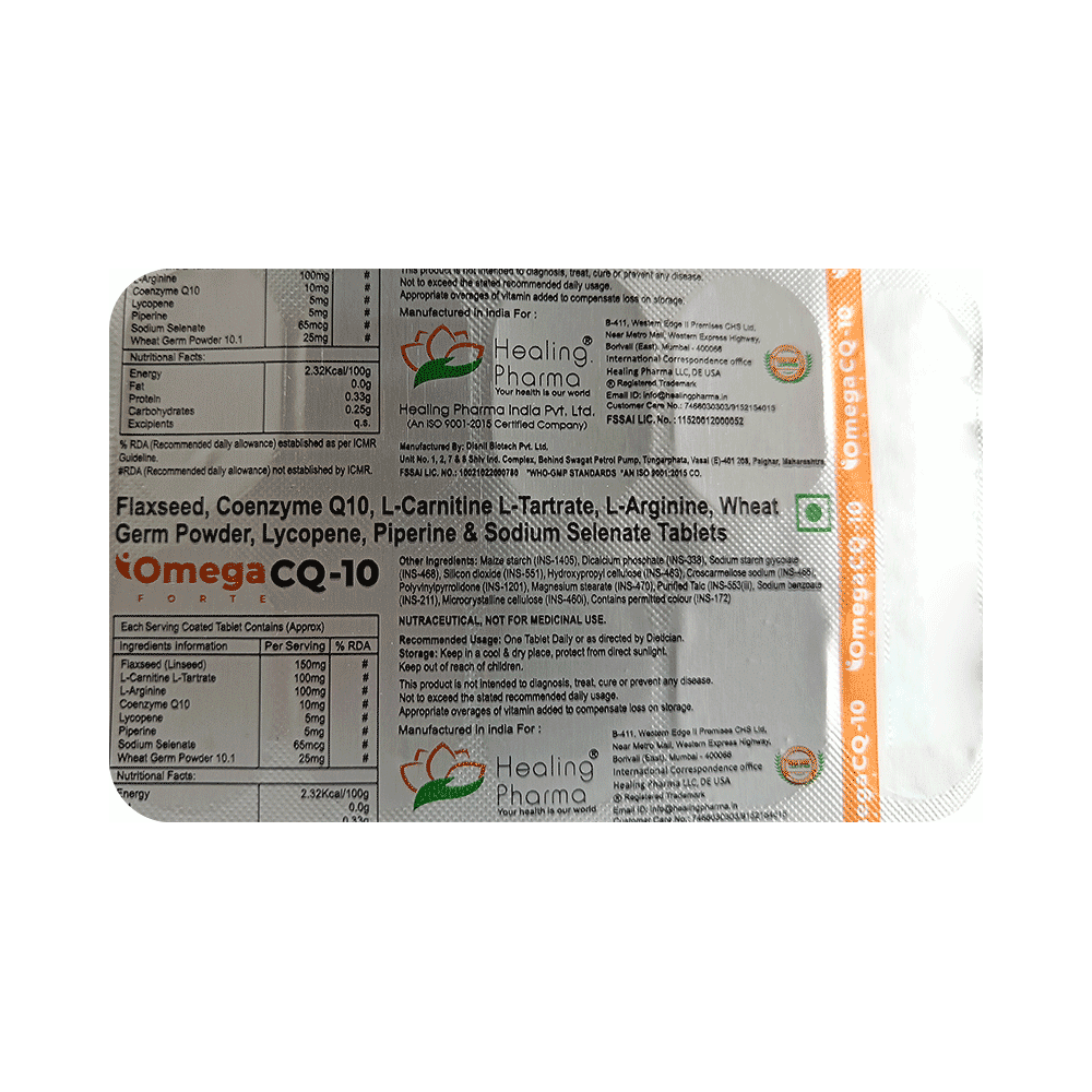 Healing Pharma Omega CQ10 Forte Tablet - Image 4