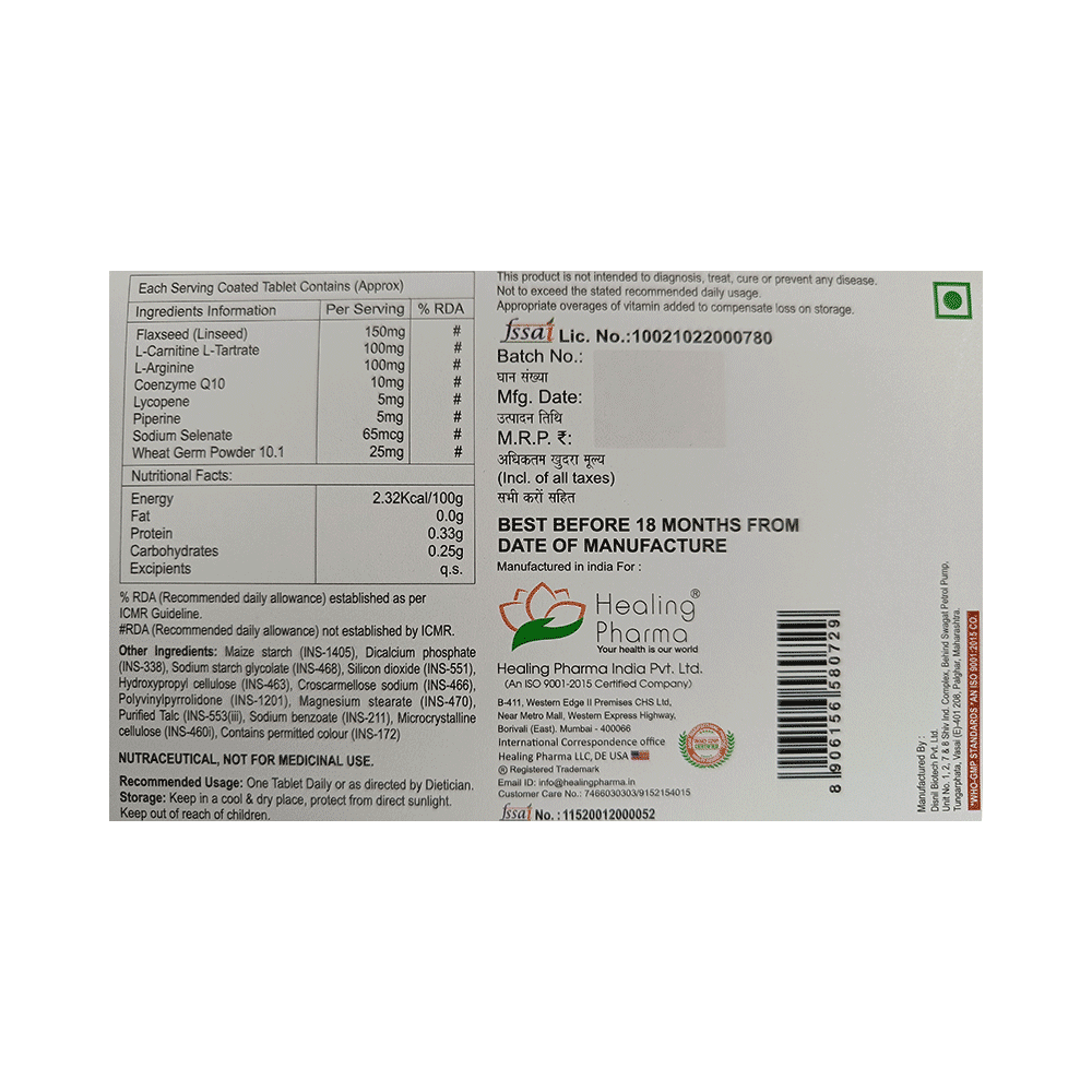 Healing Pharma Omega CQ10 Forte Tablet - Image 2