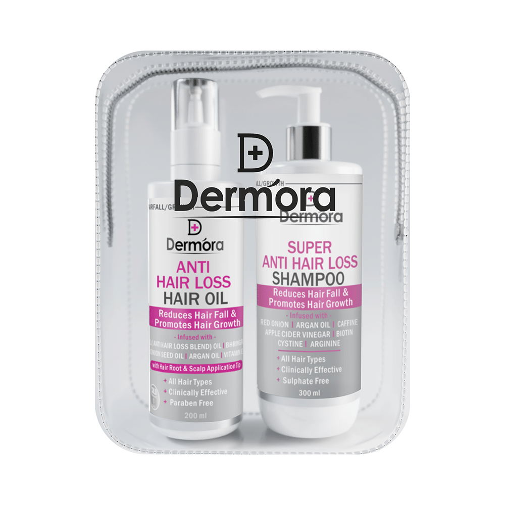 Dermora Combo Pack of Super Anti Hair Loss Shampoo 300ml and Anti Hair loss Hair Oil 200ml - Image 2