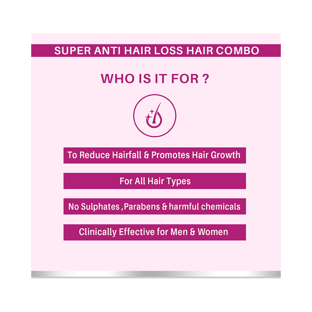 Dermora Combo Pack of Super Anti Hair Loss Shampoo 300ml and Anti Hair loss Hair Oil 200ml - Image 4