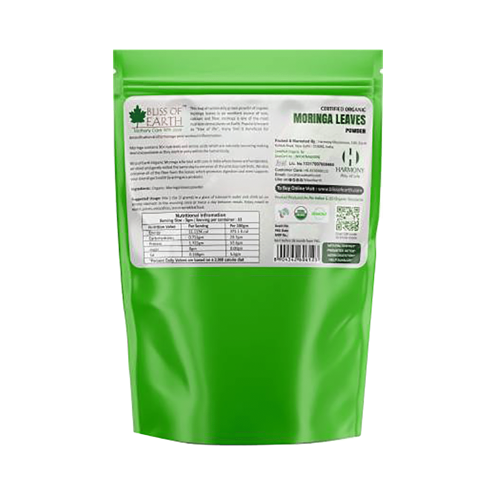 Bliss of Earth Certified Organic Moringa Leaves Powder - Image 3