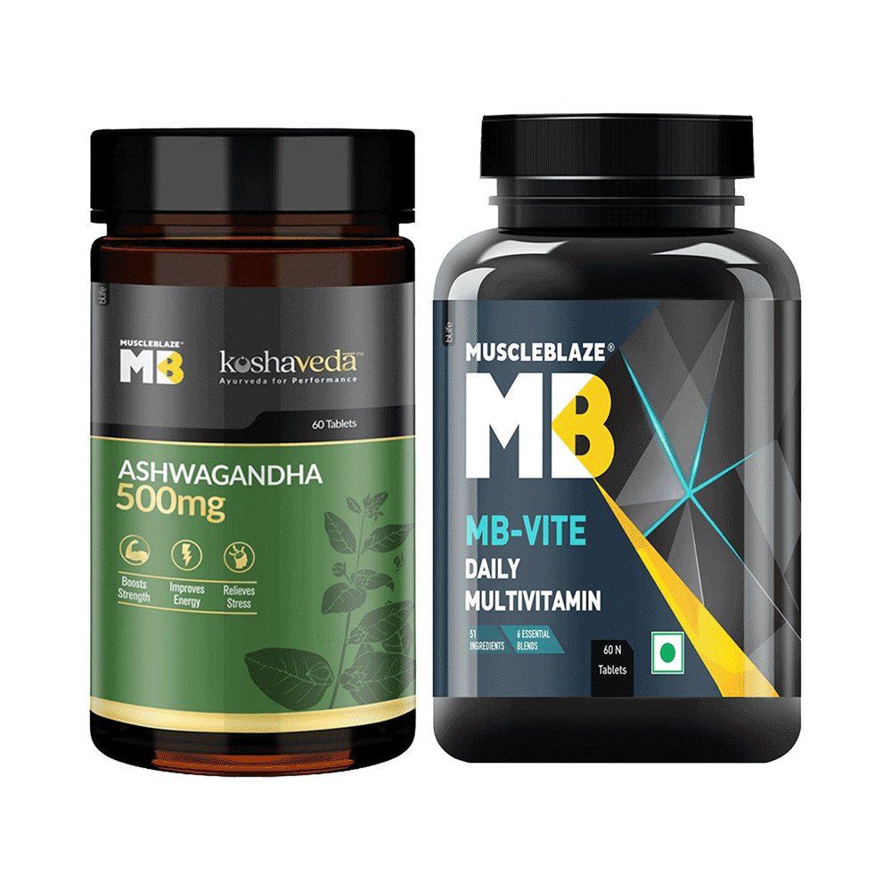 MuscleBlaze MB Combo Pack of Ashwagandha 1000mg Tablet (60) & MB-Vite Multivitamin Tablet (60) - Image 11