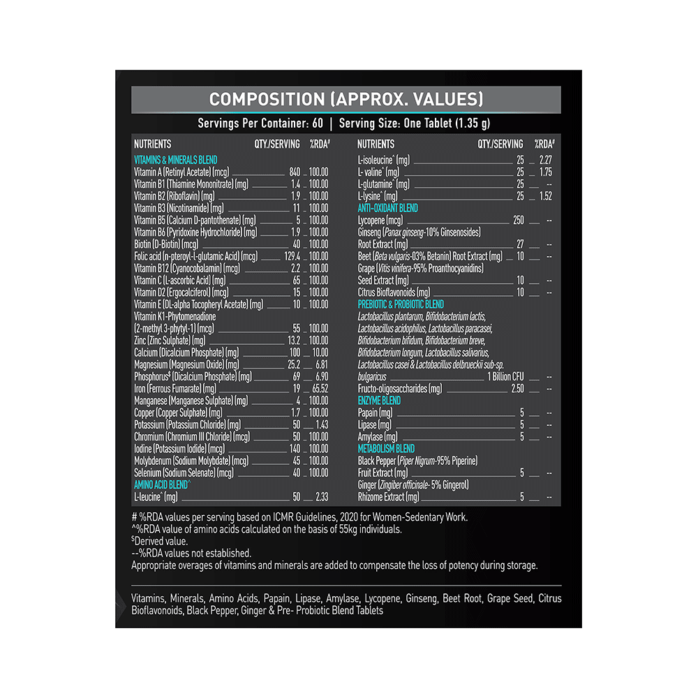 MuscleBlaze MB Combo Pack of Ashwagandha 1000mg Tablet (60) & MB-Vite Multivitamin Tablet (60) - Image 7