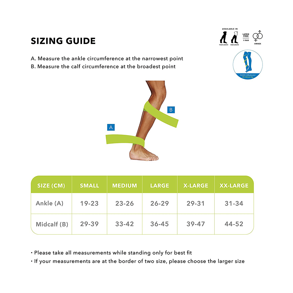Sorgen Classique (Lycra) Class II Knee Length Medical Compression Stockings for Varicose Veins Small Beige - Image 4
