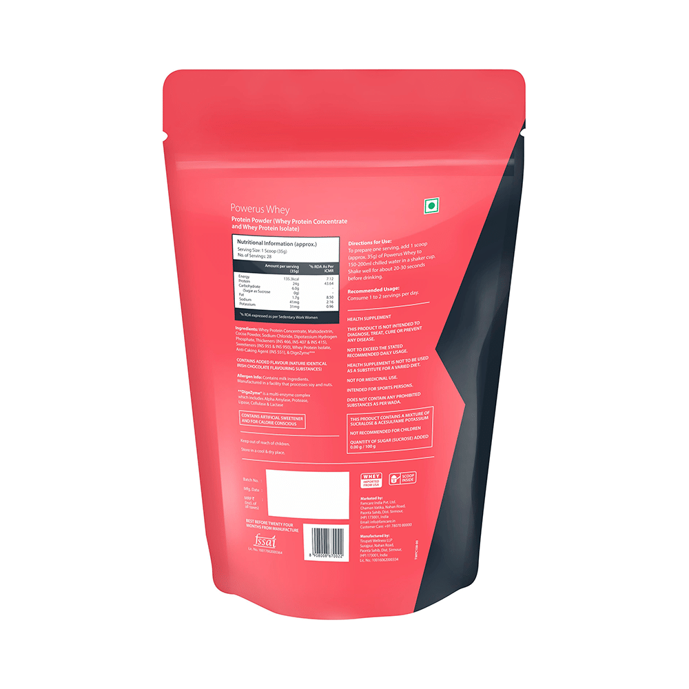Powerus Whey Protein Powder Irish Chocolate - Image 2