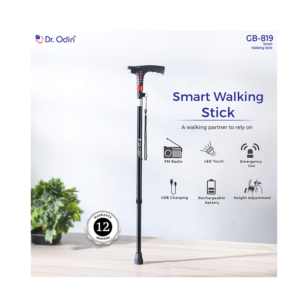 Dr. Odin Foldable Smart Walking Stick With LED Flashlight and Alarm Buzzer - Image 2