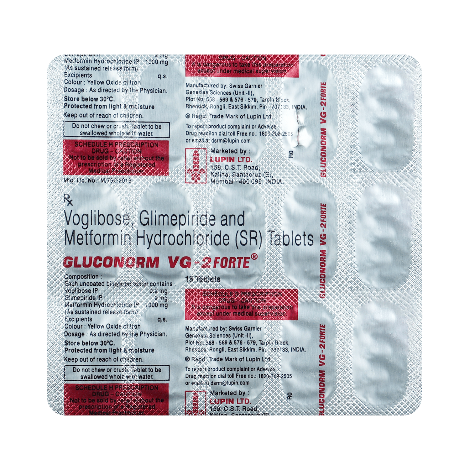 Gluconorm-VG 2 Forte Tablet SR - Image 3