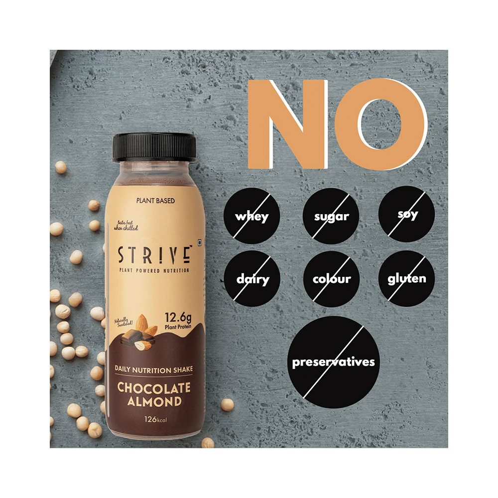 Strive Daily Nutrition Protein Shake (200ml Each) Chocolate Almond - Image 4