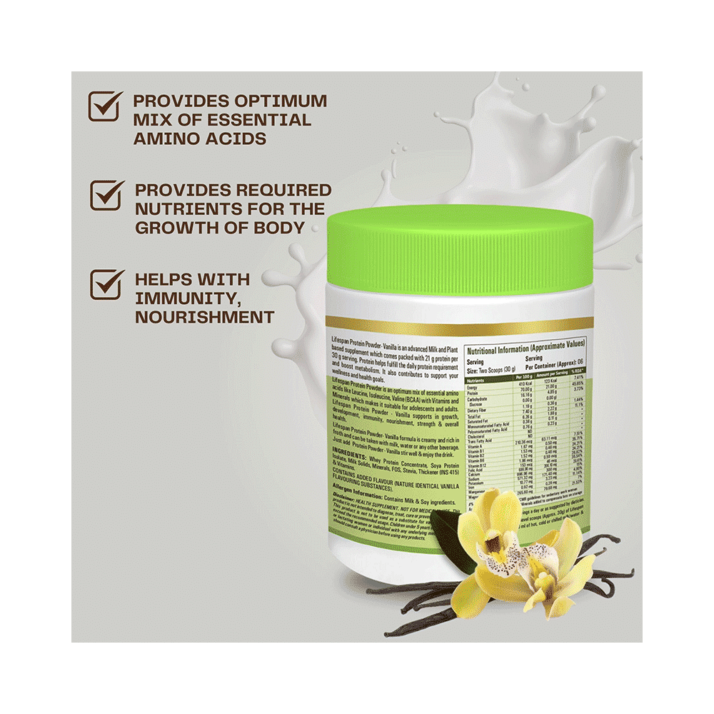 Lifespan Protein Powder | Plant Based Pea|Multivitamin| Vanilla - Image 5