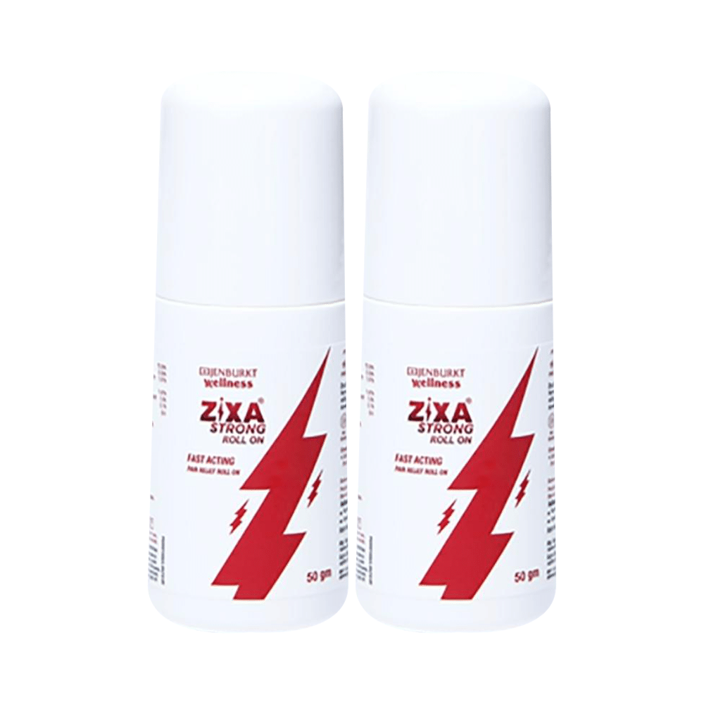 ZIXA Strong Fast Acting Pain Relief Roll On |Dual action | Heals Back Pain, Muscle Pain, Knee Pain, Joint Pain & Headache  (50gm Each) - Image 1