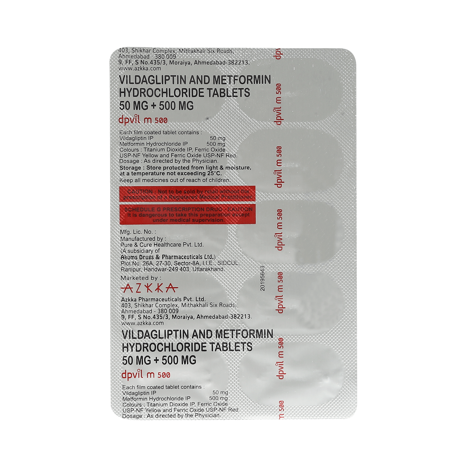 Dpvil M 500mg/50mg Tablet - Image 6