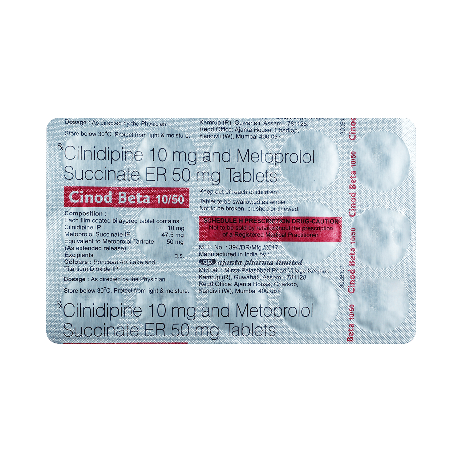 Cinod Beta 10/50 Tablet ER - Image 5