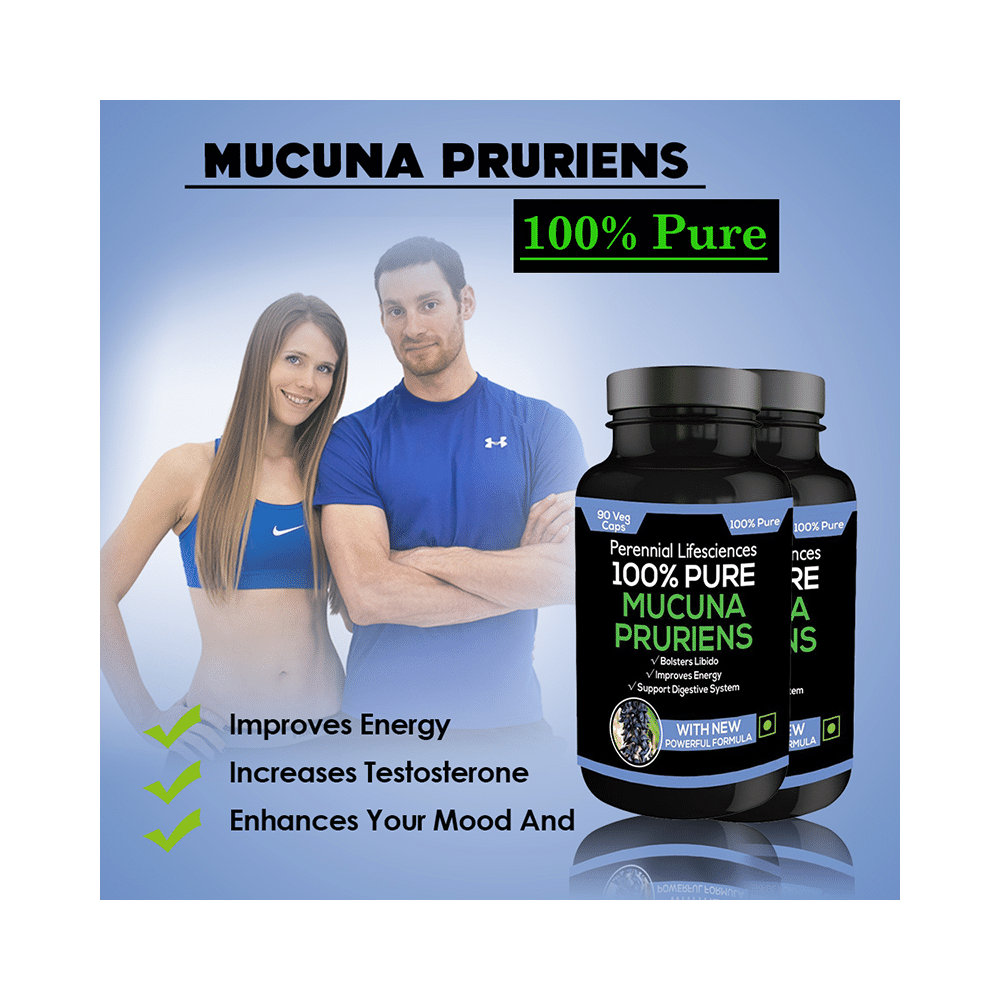 Perennial Lifesciences 100% Pure Mucuna Pruriens 500mg Veg Capsules - Image 4