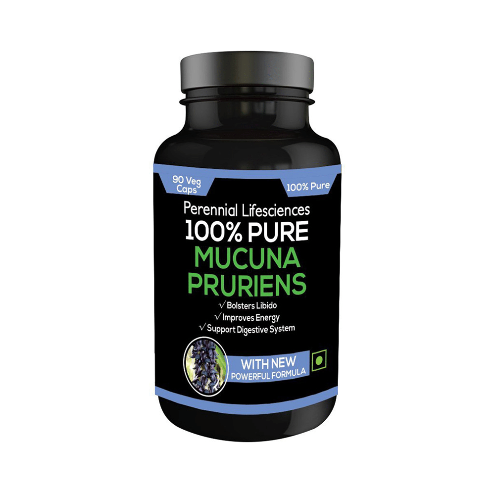 Perennial Lifesciences 100% Pure Mucuna Pruriens 500mg Veg Capsules - Image 1