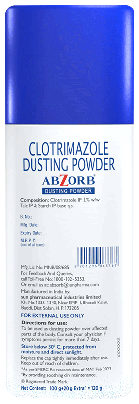 Abzorb Total Skin Relief Dusting Powder - Image 3