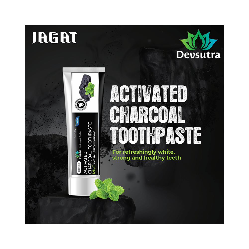 Jagat Devsutra Activated Charcoal Toothpaste (100gm Each) - Image 3